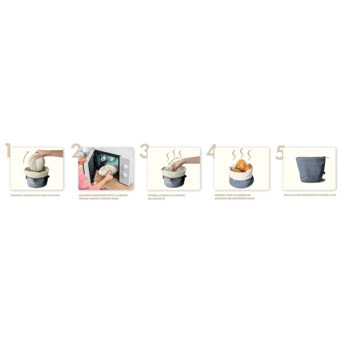 Aps sacchetto per il pane beige marrone incl. cuscinetto