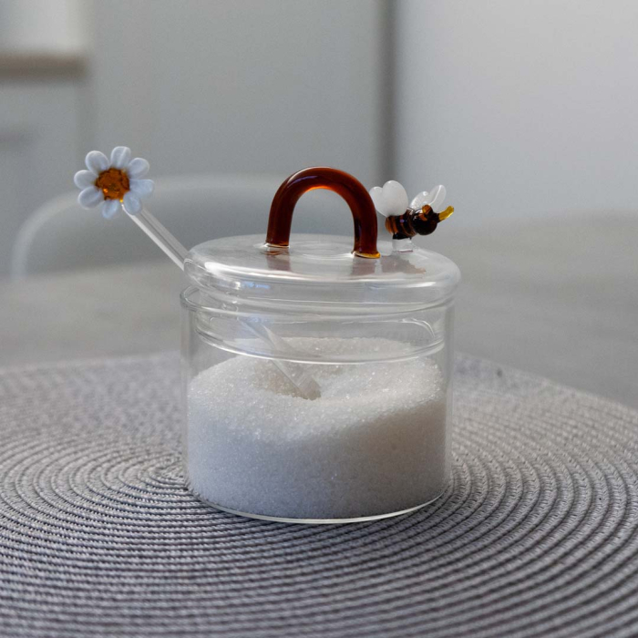 DEQORI Crédence de cuisine en verre | Motif amour du café