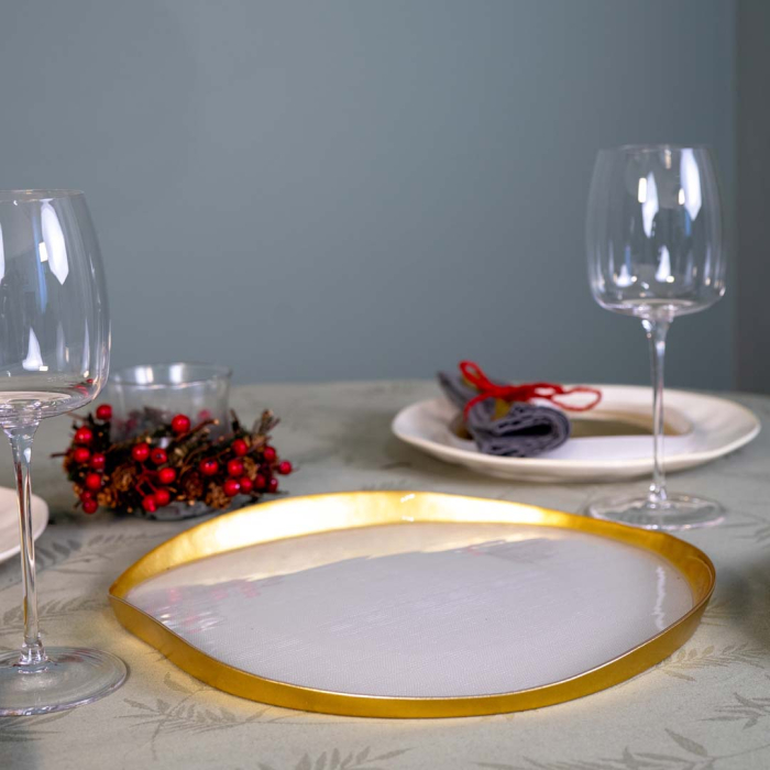 Set 2 piatti in vetro 21cm colore Arancione | WD Lifestyle