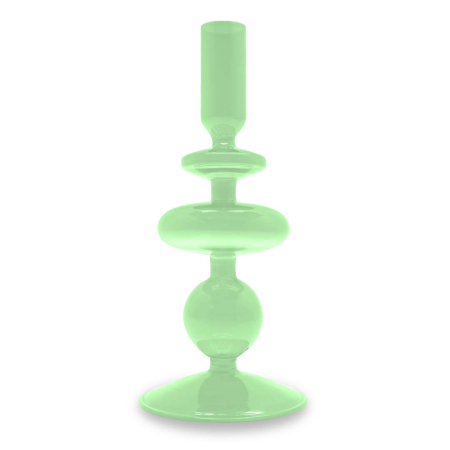 Porta candele in vetro borosilicato 20 cm colore Verde