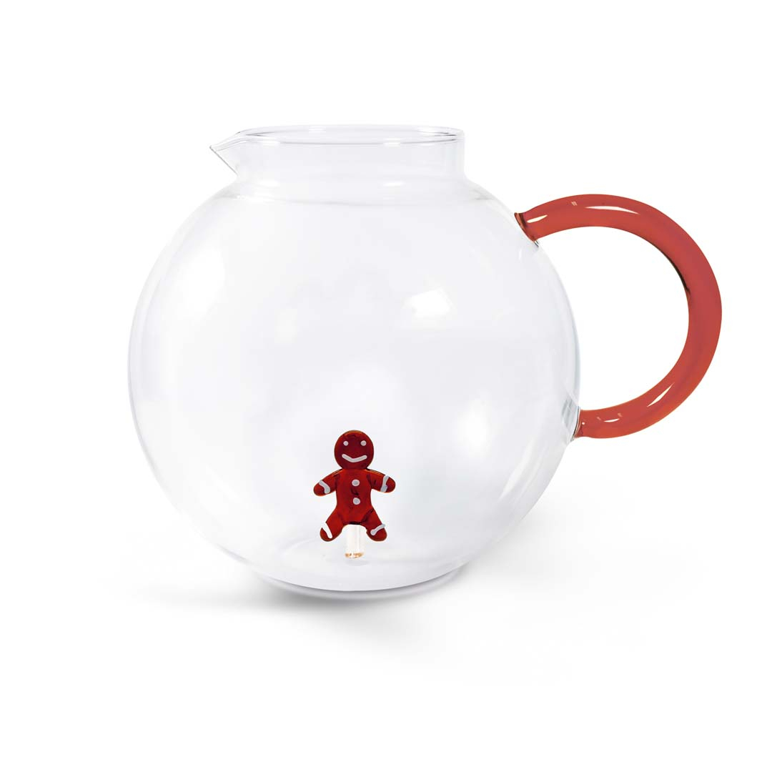 LA&V Brocca In Vetro TRU140 Da 1,4 Litri Con Coperchio, Caraffa Per Acqua E Succhi, Design Essenziale
