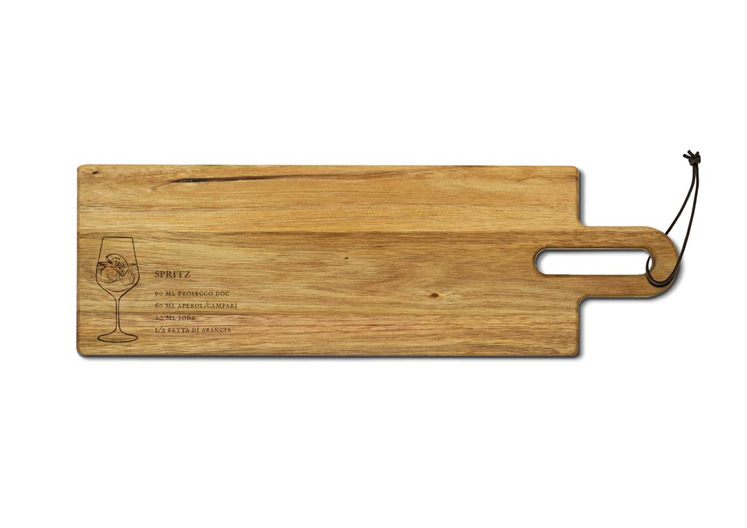 Bill.F - Tagliere in legno 36 x 24 x 2,5 cm, con motivo a scacchiera e manici laterali interni, ideale per intagliare carne, tagliare verdure, formaggi e pane