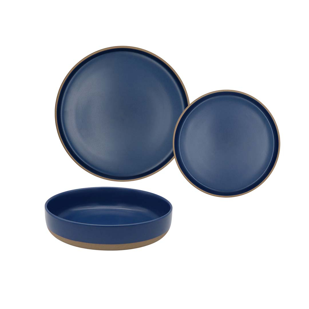 Piatti Rotondi Usa E Getta Con Croce Blu Elegant & Unique 22 Cm - Confezione 8 Pezzi Per Comunione E Cresima