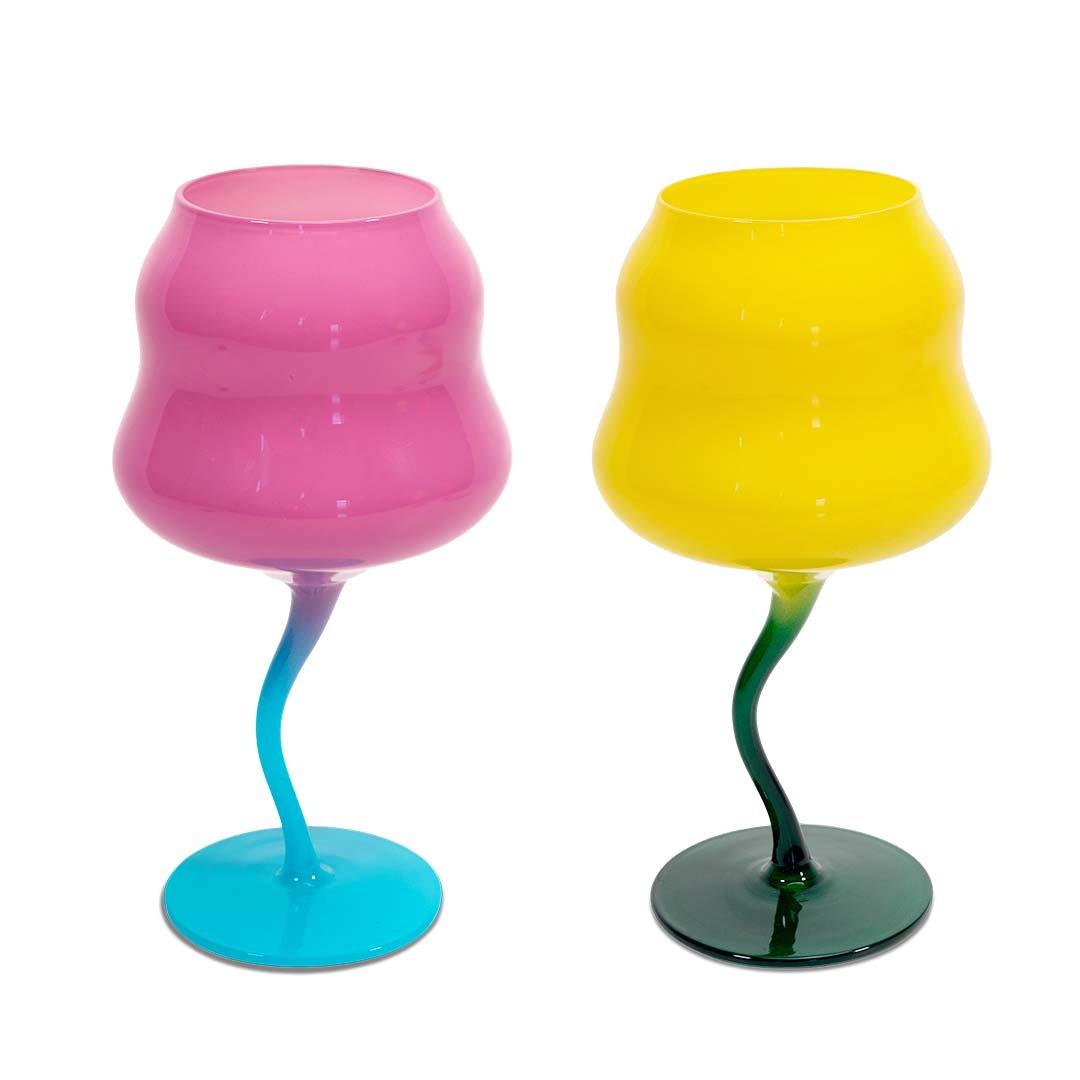 Set 2 calici da cocktail in vetro