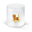 Bicchiere in vetro 250 ml. Decoro TIGRE.