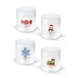 La magia del Natale #6 - Set 4 bicchieri con soggetto colorato