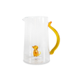Caraffa in vetro borosilicato. Capacità 1.5L. Decoro cane.