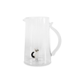 Caraffa in vetro borosilicato. Capacità 1.5L. Decoro gatto.