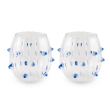Set 2 bicchieri acqua. Decoro spine azzurre.