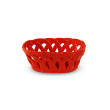 Cestino centrotavola in stoneware. Colore rosso.