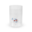 Bicchiere in vetro borosilicato. Capacità 500 ml. Decoro carpa.