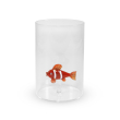 Bicchiere in vetro borosilicato. Capacità 500 ml. Decoro pesce pagliaccio.