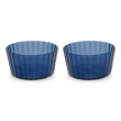 Set 2 coppette in acrilico. Capacità 490 ml. Colore blu.