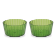 Set 2 coppette in acrilico. Capacità 490 ml. Colore verde.