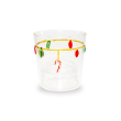Bicchiere in vetro 250 ml. Decoro LUCI NATALIZIE.