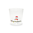 Bicchiere in vetro 250 ml. Decoro PINGUINO.