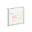 Insegna Neon 23x23 cm. Decoro BASSOTTO.