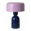 Lampada da tavolo in metallo. Colore LILLA E BLU.