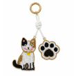 Charm da borsa e/o portachiavi. Decoro GATTO E ZAMPA.