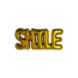 Scritta decorativa effetto palloncino. Decoro SMILE.