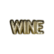 Scritta decorativa effetto palloncino. Decoro WINE.