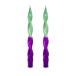 Set 2 candele colorate con forma a spirale. Colore VIOLA E MENTA.