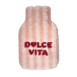 Borsa riscaldante in tessuto effetto bouclé. Decoro DOLCE VITA.