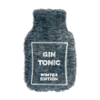 Borsa riscaldante in tessuto effetto bouclé. Decoro GIN TONIC.
