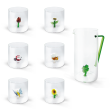Il mio Giardino - Set 6 bicchieri e caraffa con soggetto colorato