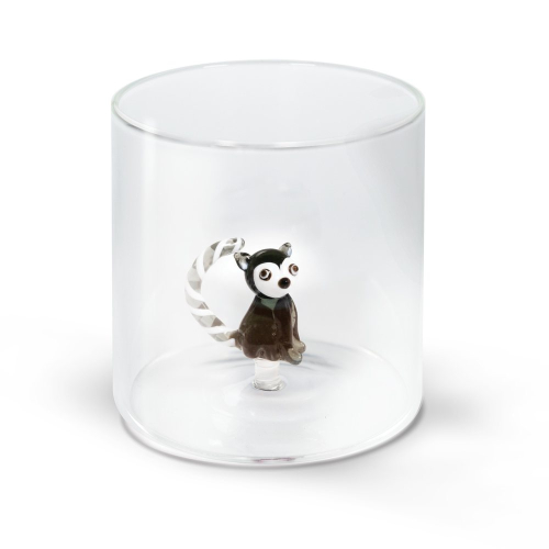 Bicchiere in vetro 250 ml. Decoro LEMURE.
