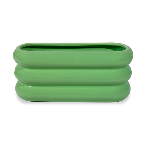 Vaso in terracotta. Colore verde.