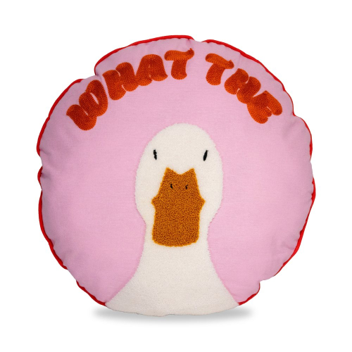 Cuscino imbottito Ø 40 cm. Decoro WHAT THE DUCK.